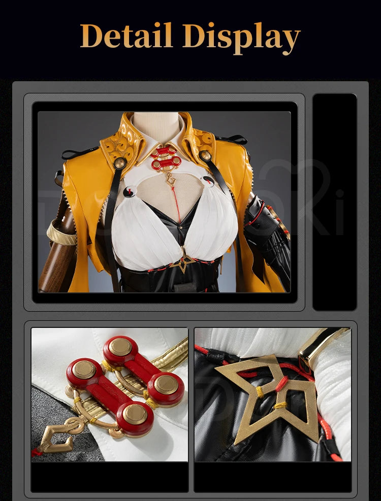 IN STOCK Yixuan Cosplay Costume Game Zenless Zone Zero DokiDoki-R ZZZ Women Black Yellow Bodysuit Yixuan Cosplay Master Costume