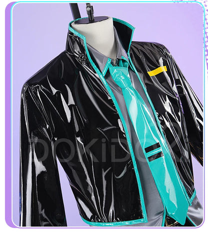 IN STOCK MIKUOO Cosplay Costume DokiDoki-R Mikuoo Cospaly Men Black Suit Costume Mikuu Christmas Cosplay