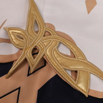 Genshin Impact Rhinedottir Naberius Cosplay Costume Dress Wig Uniform Headwear Four Shades Halloween Party for Women Girls Prop