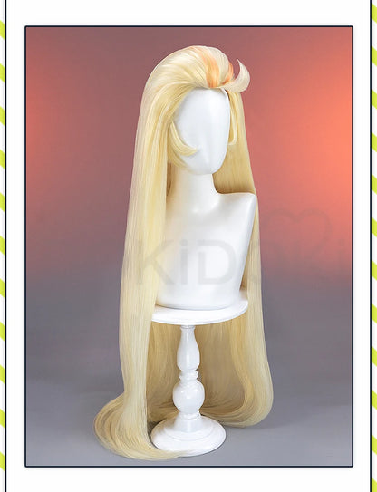 IN STOCK Vaggie Cherry Boom Lillth Morningstar Wig Anime DokiDoki 100cm Long Hair Lillth Cosplay Pre Crimped Wig Free Cap