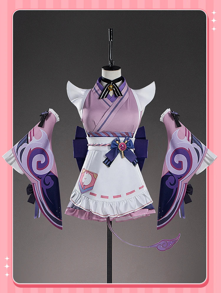 IN STOCK Yumemizuki Mizuki Cosplay Costume Game Genshin Impact【XS-3XL】DokiDoki-N Women Cute Dress Plus Size
