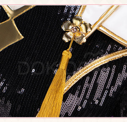 【Last Batch】IN STOCK Zoeyy Miraa Rumii Cosplay Costume【XS-3XL】DokiDoki-N Golden Costume Zoeyy Miraa Rumii Cosplay Plus Size