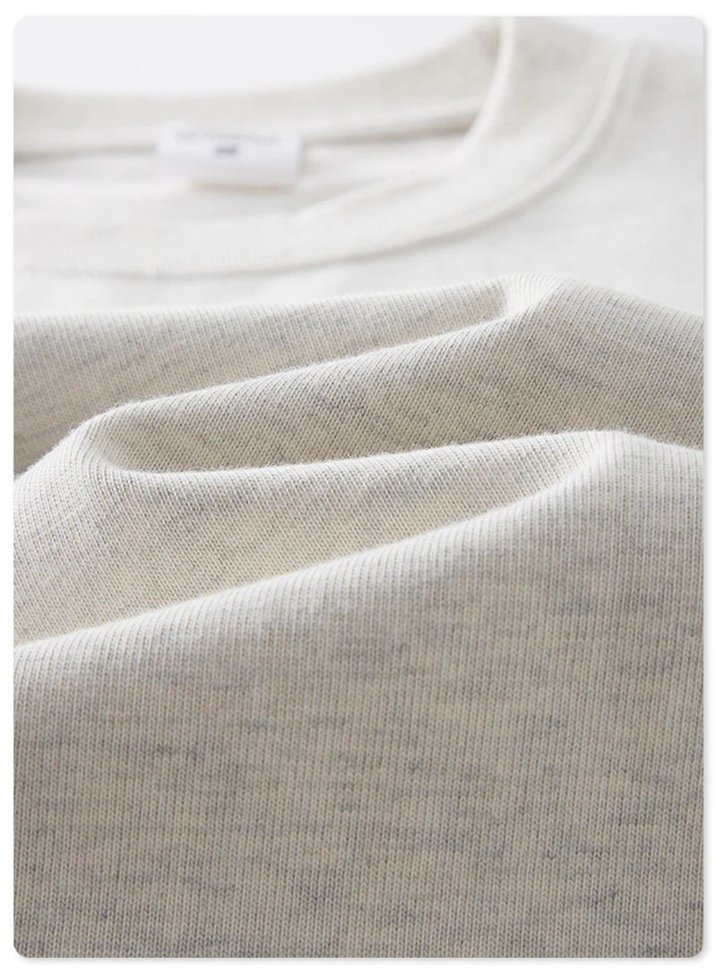 ZODF 2025 Heavy-Weight 425gsm 100% Cotton T-Shirts For Men Unisex Summer Oversized O-Neck Basic Solid T Shirt Brand Tees HY0485