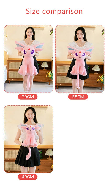 40/70cm Espeon Pokemon Plush Toys Large Anime Doll Pillow Cartoon Giant Pokémon Eifie Plushie Stuffed Gift for Kids Christmas