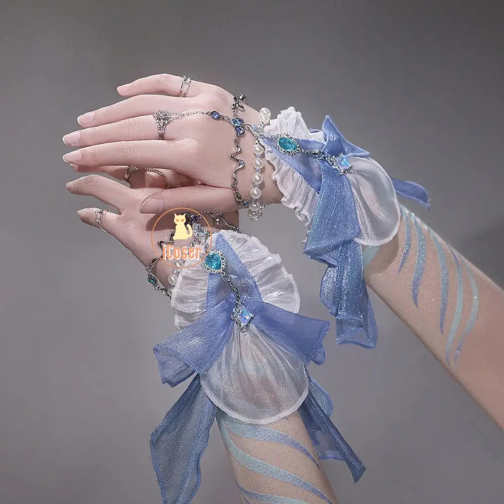 Love and Deepspace MC Cosplay Costume Deepsea Waves Dress Heroines Uniform Carnival Outfit Headwear Halloween Party Women Girls