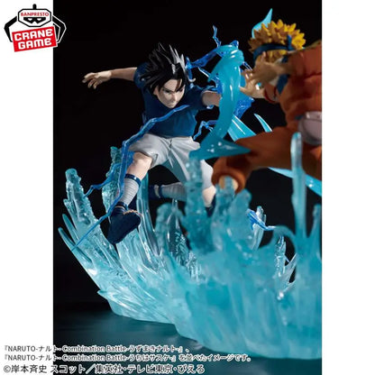 Bandai In Stock Banpresto Naruto Anime Figurines Combination Battle Uchiha Sasuke Uzumaki Naruto Action Figures Model Boxed Toys