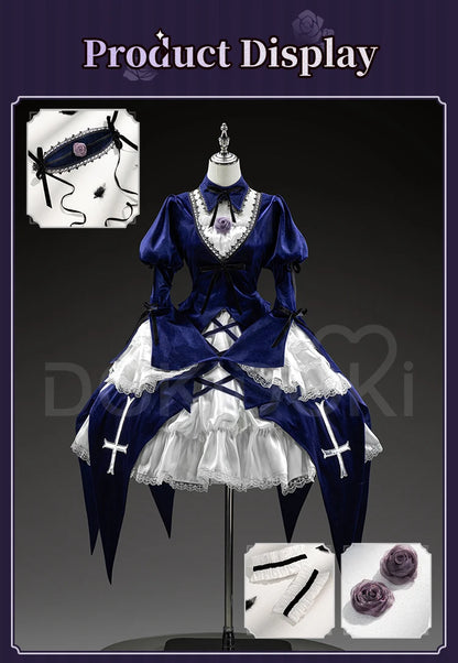 Suiginto Cosplay Costume Anime Rozen Maiden DokiDoki-SR  Suigintou Women Mercury Lampe Lolita Gothic Halloween Dress Suiginto