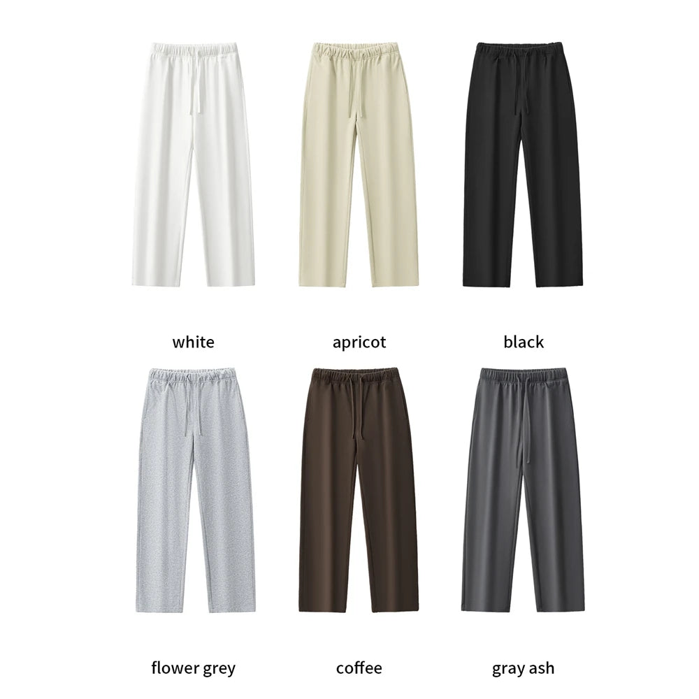 ZODF 2025 Winter Man Basic 420gsm Straight Pants Unisex Loose Clean Fit Sport Trousers Brand Streetwears HY0061