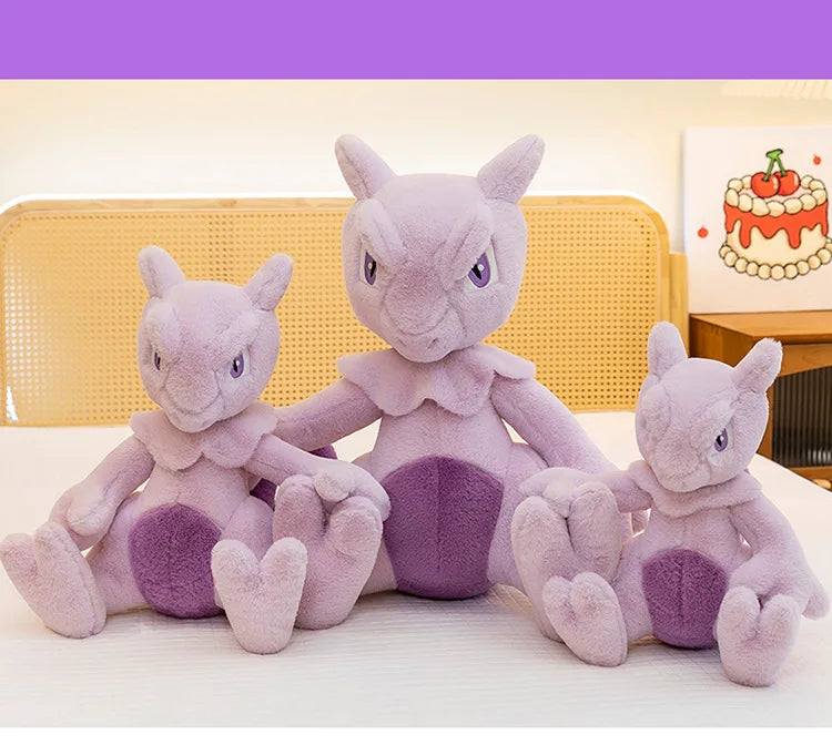 35/85cm Mewtwo Pokemon Plush Toys Large Anime Doll Pillow Cartoon Mew Pokémon Plushie Kawaii Stuffed Gift for Kids Birthday