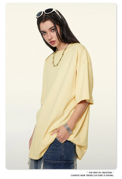 ZODF 2024 Heavy-Weight 345gsm Basic Solid T-Shirts For Men Unisex Women Summer Loose 100% Cotton T Shirt Brand Clothes HY0771