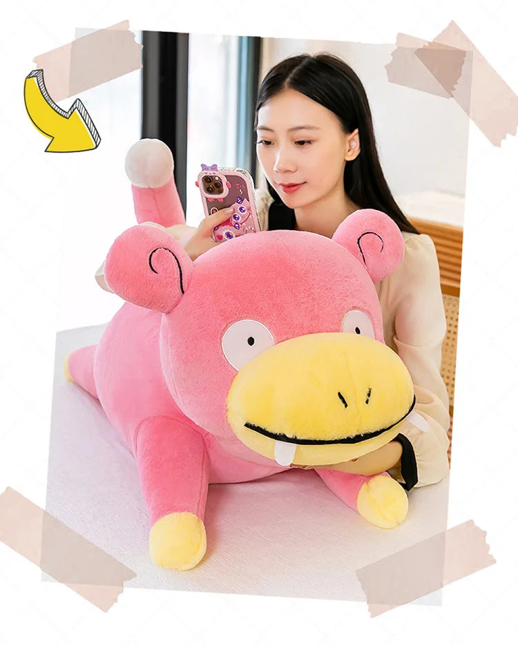 45/60/80CM Big Size Pokemon Slowpoke Plushies Cartoon Anime Plush Soft Doll Pillow Kawaii Stuffed Plushie Give Gift To Children
