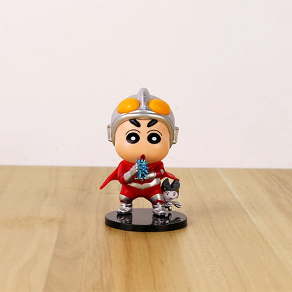 New 8cm Crayon Shin-chan Cos Anime Game Characters Action Figure Anime Figurine Pvc Collection Model Toys Kids Gifts ﻿