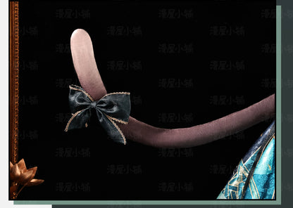 Genshin Impact Lynette Cosplay Costume Wig Uniform Dress Hat Tail Magician Skirt Lyney Fontaine Halloween Party for Women Props