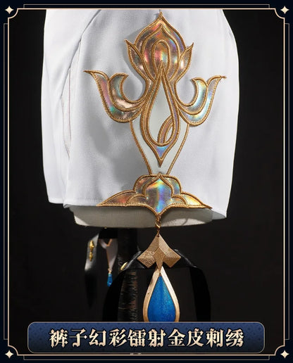 iCoser Focalors Furina Cosplay Costume Wig Dress Genshin Impact Fontaine Uniform Hat Pneuma Ousia God of Justice for Women Props