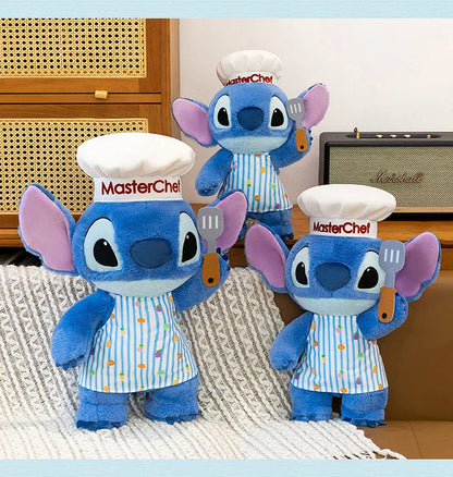 50/60/75cm Big Size Chef Stitch Disney Anime Plush Stuffed Doll Kawaii Room Decoration Plushies Children's Pillow Holiday Gift