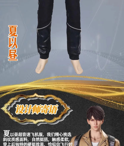 iCoser Love and Deepspace Caleb Cosplay Costume Wig Brown Flying Jacket Supersonic Uniforms Carnival Halloween Party Women Men