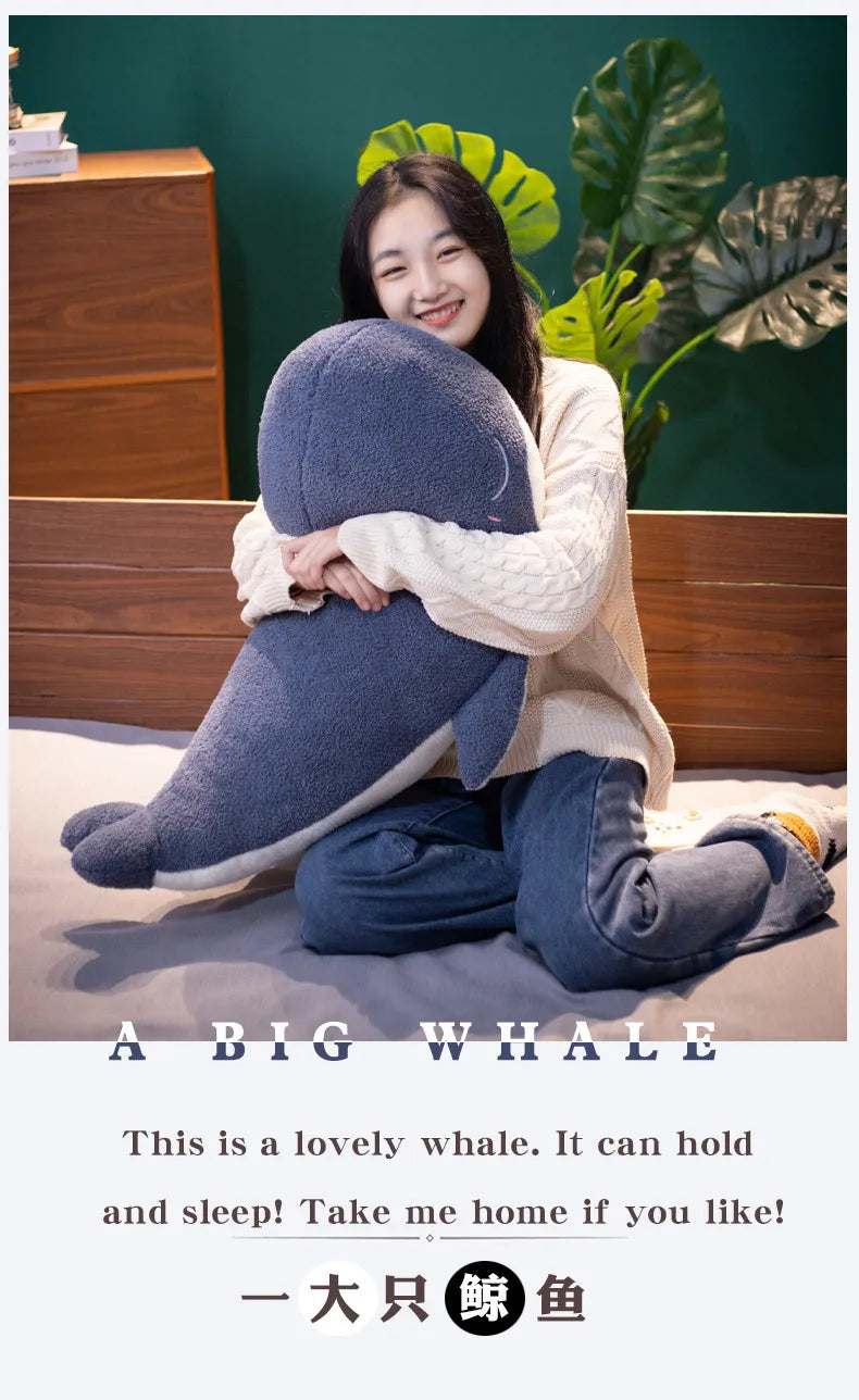 1pc 25CM Cartoon Super Soft Plush Toys Sea Animal Big Blue Whale Soft Toy Stuffed Animal Fish Lovely Children's birthday gifts