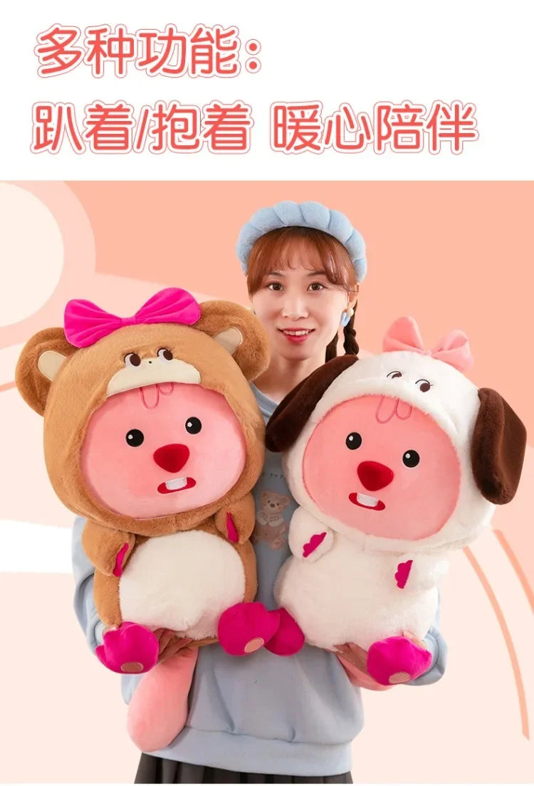 33-60cm/ Kawaii Original Anime Cartoon Plush Toy Little Beaver Rock Animal Serie Cute Plush Doll Interior Decoration Kids Gift