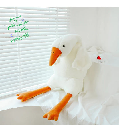 90-190cm Lovely Big White Goose Throw Pillow Plush Toy Big Goose Doll Sleep on Bed Birthday Gift Girl Envio Gratis Stuffed Toys