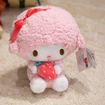 Sanrio Piano Plush Doll Bag Pendant Cute Sheep Toy Genuine Cartoon Anime Coin Purse Keyrchain Kids Birthday Xmas Gifts