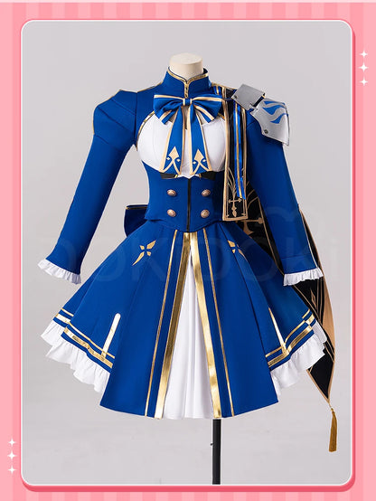 Saber Cosplay Costume Game Honkai: Star Rail x Fate【XS-3XL】DokiDoki-N Women Blue Saber HSR Costume Plus Size