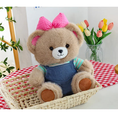 Cute Classic Butterfly Feifei Bear Plush Toys Kawaii Bow Tie Bear Plushie Pillow Stuffed Soft Dolls for Kids Girls Lover Gifts