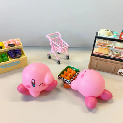 8Pcs/Set Games Star Kirby Anime Figure  Cute Cartoon Pink Kirby Mini Figure Decorative Collection Toy For Children's Gifts