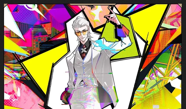 iCoser Anime To Be Hero X Cosplay Costume Wig Hero X Uniform White Suit Orange Glasses Tie Halloween Party for Women Men Props