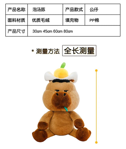 Capybara Plush Toy Stuffed Animal for Kids Birthday Christmas Gift Soft Cuddly Doll Comforter Wholesale Cute Capybara Pillow