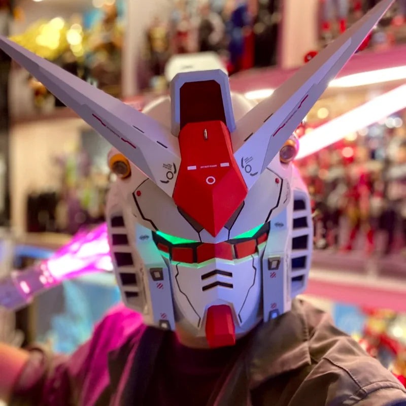 In Stock RX-78-2 Helmet Cosplay Msak Accessory Toy Action Figures Model LED Light-Up Collect Ornaments Gifts