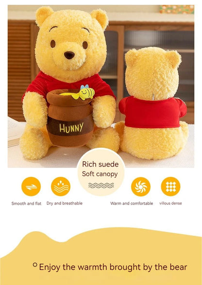 35-55cm Anime Honey Jar Winnie The Pooh Soft Plush Toys Pooh Bear Stuffed Animal Dolls Children Kids Kawaii Birthday Gift