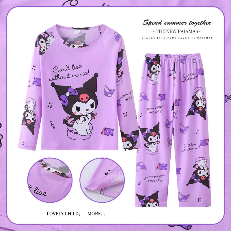 MINISO Disney Kids Pajamas Boys Pyjama Sets Long Sleeve Frozen Princess Elsa Winnie the Pooh Child Clothing Toddler Girl Pijamas