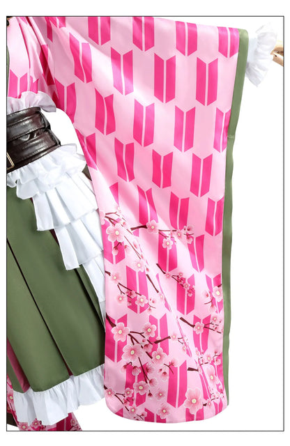 Kanroji Mitsuri Cosplay Costume Set Women Polyester