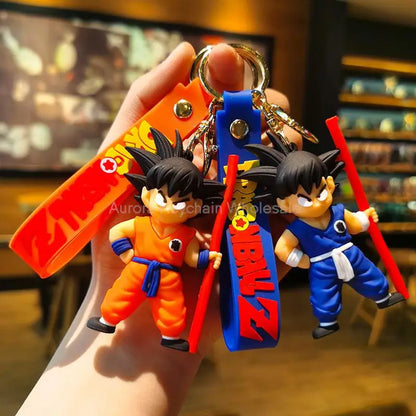 New Anime Dragon Ball Keychain Z Super Saiyan Son Goku Bulma Broly Piccolo Majin Buu Series Car Pendant Keyring Kids Toys Gifts