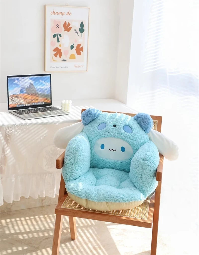 Comfortable Kuromi My Melody Seat Cushion Warm Buttocks Soft Stuffed Anime Cinnamoroll Back Sitting Cushion Chair Non-slip