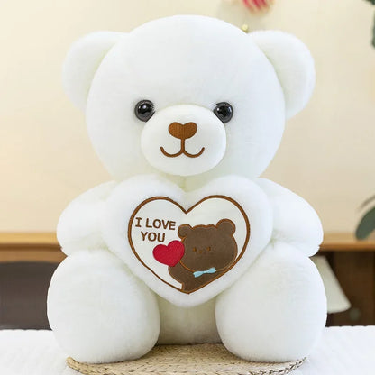 Kawaii 45cm LOVE Plush Toy Bear Stuffed Animals Doll Decoration Birthday Gifts Soft Pillow Dolls Grilfriend Girls Wife Kids Gift