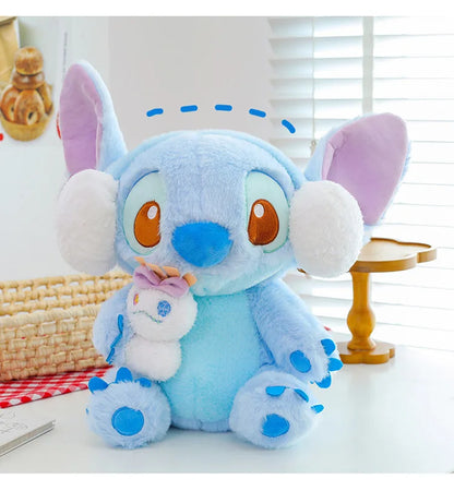 60/80/100cm Super Big Size Stitch Winter Disney Kawaii Anime Plush Stuffed Doll Cartoon Plushies Children's Pillow Holiday Gift