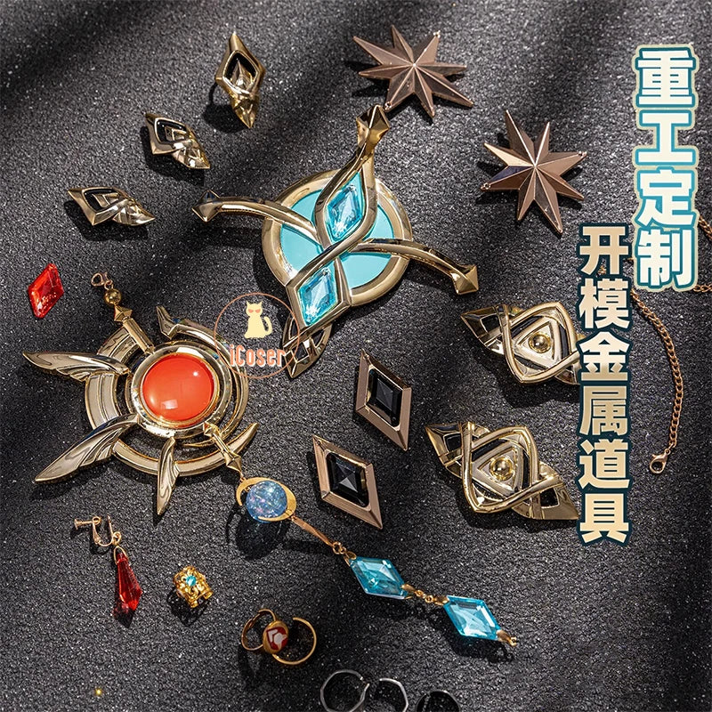 Honkai Star Rail Anaxa Cosplay Costume Wig Uniform Outfit Anaxagoras Grove of Epiphany Amphoreus Halloween Women Men Carnival