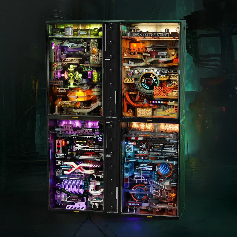 Robotime Rokr 3D Puzzle  Alchemy City Marble Run 247pcs Brain Teaser STEM Kit Mechanical DIY Hobbies for Men Women Boys Girls