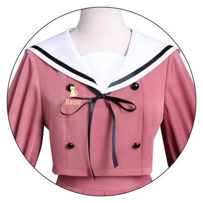 iCoser Kaoruko Waguri Cosplay Costume Wig Dress School Uniform Anime The Fragrant Flower Blooms with Dignity Halloween for Women