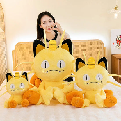 35/70cm Meowth Pokemon Plush Toys Large Anime Doll Cute Pillow Cartoon Giant Pokémon Plushie Stuffed Gift for Kids Christmas