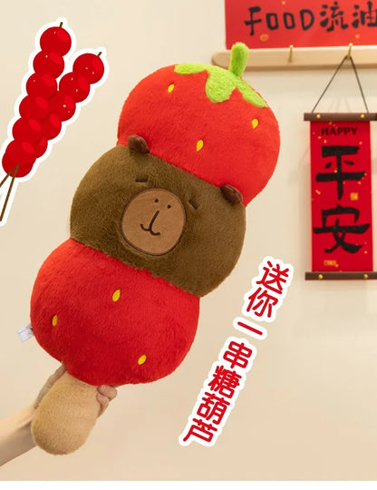 New 60-80cm Kawaii Creative Capybara Series Plush Toys Cartoon Stuffed Animals Soft Indoor Ornament for Children's Pillows