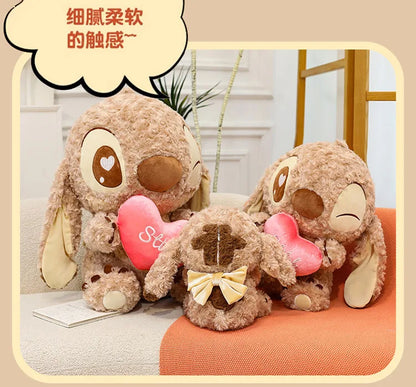 45/60/70cm Big Size Curly Stitch Disney Anime Plush Stuffed Doll Kawaii Coffee Plushies Pillow Ornaments Children's Holiday Gift