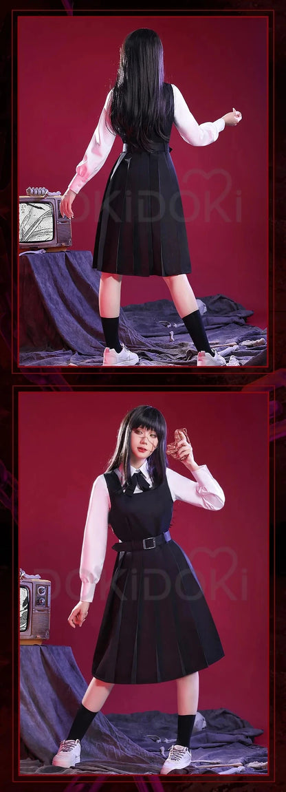 IN STOCK Mitakaa Asaa Cosplay Anime Cosplay Costume DokiDoki-SR Women Black Dress Mitakaa Asaa School Uniform Costume