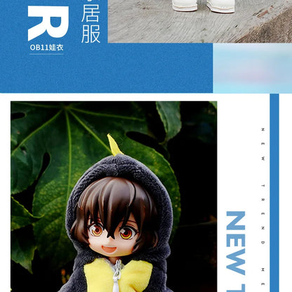 New Cute Dinosaur Animal Monster Doll Clothes For Ob11 obitsu 11 Molly Gsc 1/12 BJD Doll Accessories Clothing BJD Baby Clothes