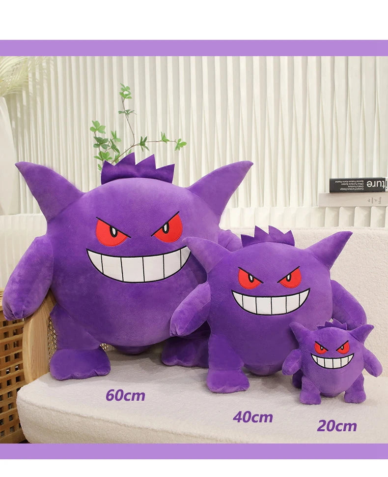20/40/60cm Gengar Pokemon Anime Plush Toys TAKARA TOMY Cartoon Doll Soft Pokémon Plushie Pillow Stuffed Gift for Children Kawaii