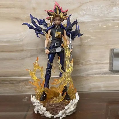 28cm Yugi Muto Figure Dark Game Dimensional Duel Monsters Action Figures Pvc Model Statue Collection Ornament Kids Toy Gifts