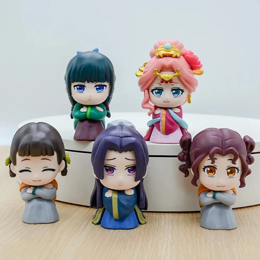 1/5PCS 9cm Kusuriya no Hitorigoto Anime Figure Q Version Maomao Action Figure Kawaii Jinshi Figurine PVC Collection Model Toys