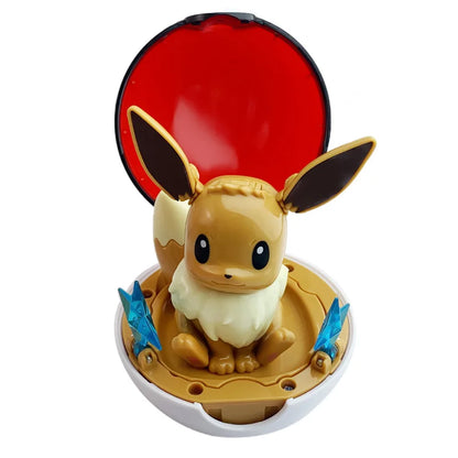 Original Pokemon Figure Pikachu Piplup Cubone Mimikyu Jigglypuff Cute Anime Ornament Pokeball Deforme Figurine Children Toy Gift