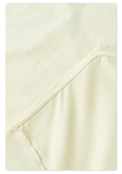 ZODF New 2025 Spring Summer 235gsm Solid Cotton T-Shirts For Men Women Unisex Loose Basic T Shirt Tees Brand Tops HY0970